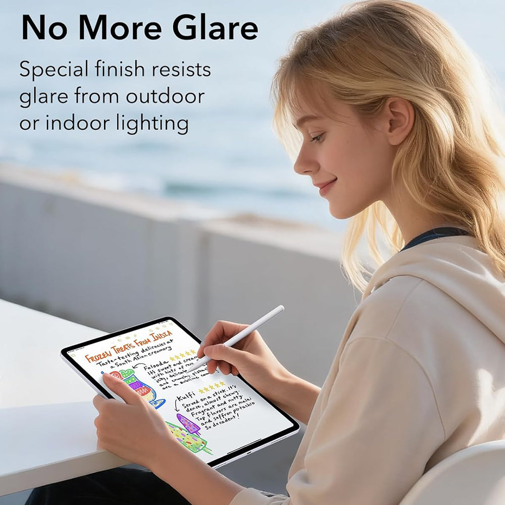 Защитно фолио ESR Paper Feel UltraFit за Apple iPad Air 13 (2026) / Air 13 (2025), Пластмаса, Комплект 2 броя