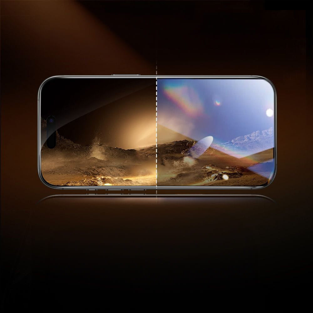 Фолио за защита на екрана ESR UltraFit Armorite Pro за Apple iPhone 17 Pro, Закалено стъкло, Пълно залепване, Черно