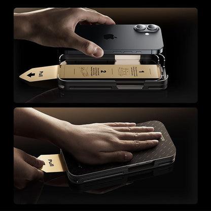 Фолио за защита на екрана ESR UltraFit Armorite Pro за Apple iPhone 17 Pro, Закалено стъкло, Пълно залепване, Черно