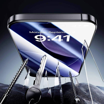 Протектор за екран ESR UltraFit Classic за Apple iPhone 18 Pro / 17 Pro, закалено стъкло, пълно залепване, комплект от 2 броя, черен