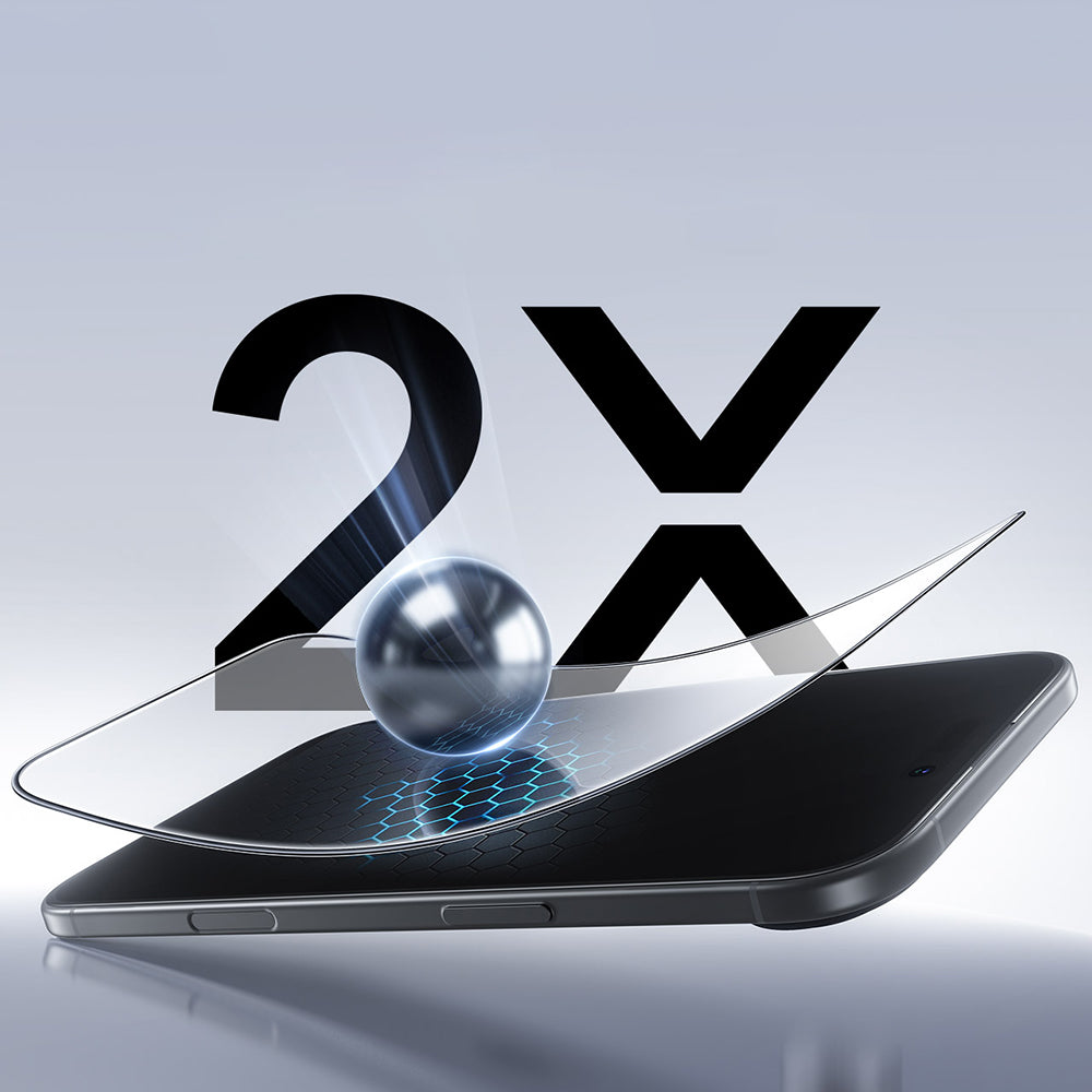 Защитно фолио ESR UltraFit за екран на Apple iPhone 17 Pro, закалено стъкло, пълно залепване, черно