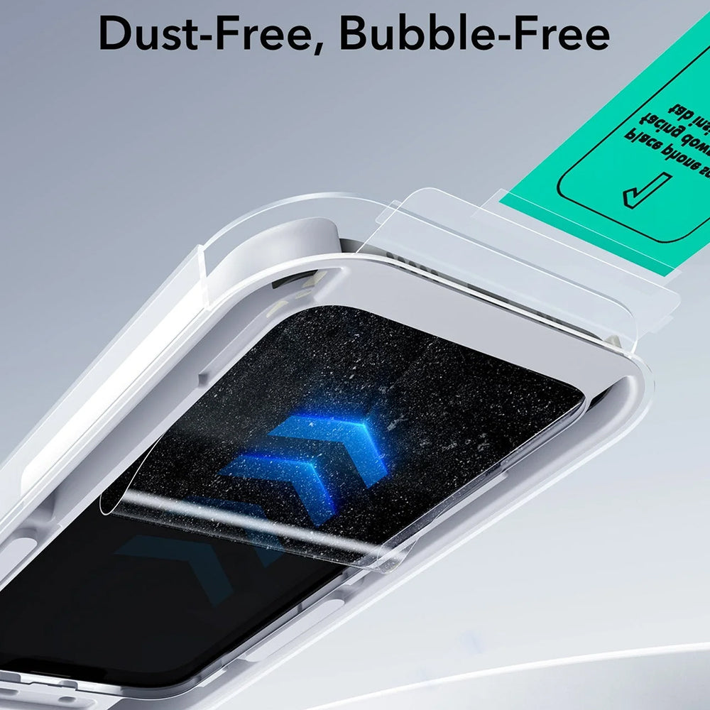 Защитно фолио ESR UltraFit за екран на Apple iPhone 17 Pro, закалено стъкло, Full Glue, комплект от 3 броя.
