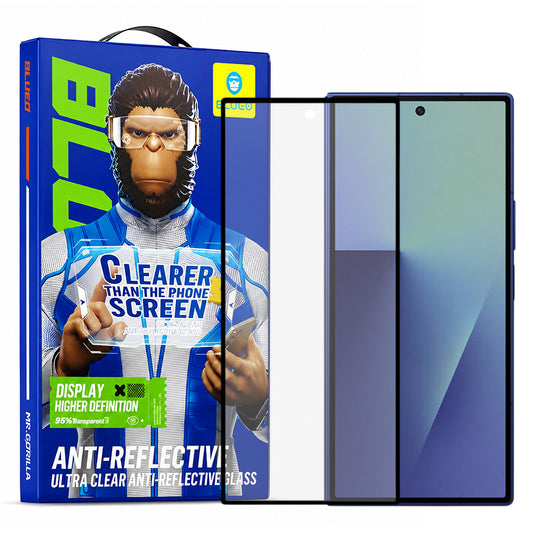 Външна защитна фолио за екран Blueo Anti-Reflective HD за Samsung Galaxy Z Fold8 Ultra F976, закалено стъкло, пълно залепване, черна