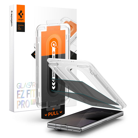 Протектор за външен екран Privacy Spigen GlastR EZ FIT Pro HD за Samsung Galaxy Z Fold8 Ultra F976, закалено стъкло, пълно залепване, комплект от 2 броя