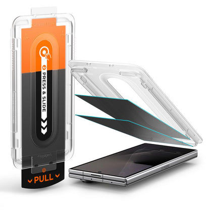 Протектор за външен екран Privacy Spigen GlastR EZ FIT Pro HD за Samsung Galaxy Z Fold8 Ultra F976, закалено стъкло, пълно залепване, комплект от 2 броя