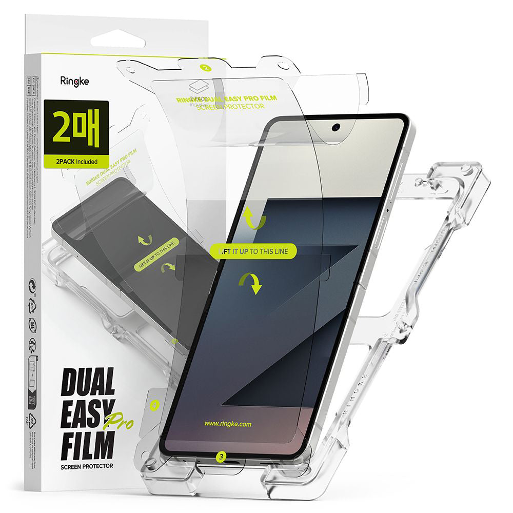 Защитно фолио за вътрешен екран Ringke Dual Easy Pro за Samsung Galaxy Z Flip7 F766, Пластмаса, Комплект 2 броя