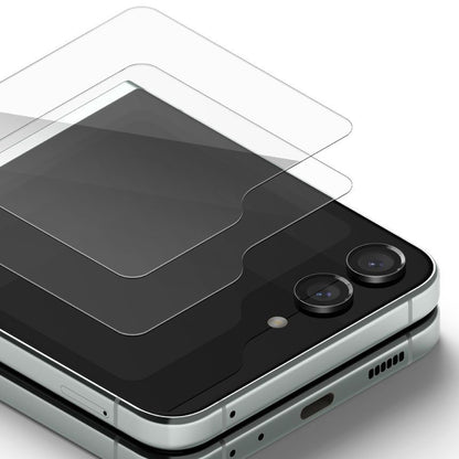Защитно фолио Ringke за външен екран за Samsung Galaxy Z Flip5 F731, закалено стъкло, пълно залепване, комплект от 2 броя