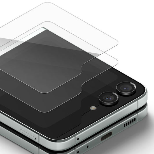 Ringke Exterior Screen Protector for Samsung Galaxy Z Flip5 F731, Tempered Glass, Full Glue, Set of 2 Pieces