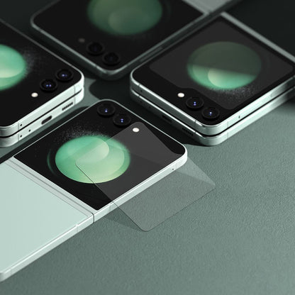 Защитно фолио Ringke за външен екран за Samsung Galaxy Z Flip5 F731, закалено стъкло, пълно залепване, комплект от 2 броя