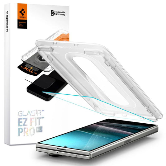 Фолио за защита на външен екран Spigen GlastR EZ FIT Pro HD за Samsung Galaxy Z Fold7 F966, закалено стъкло, Full Glue AGL09580