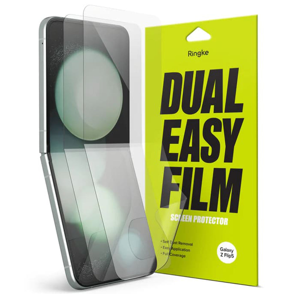 Фолио за защита на вътрешния екран Ringke Dual Easy за Samsung Galaxy Z Flip5 F731, Пластмаса, Комплект 2 броя