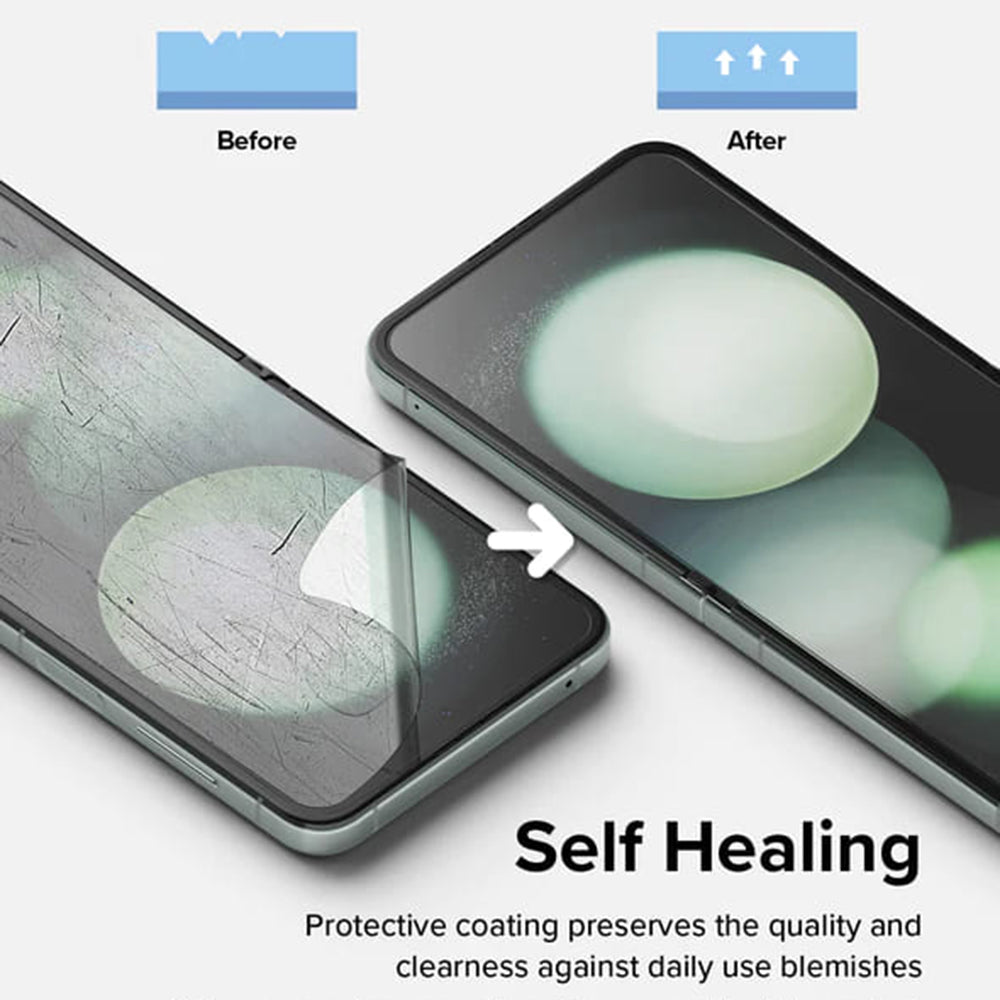 Фолио за защита на вътрешния екран Ringke Dual Easy за Samsung Galaxy Z Flip5 F731, Пластмаса, Комплект 2 броя