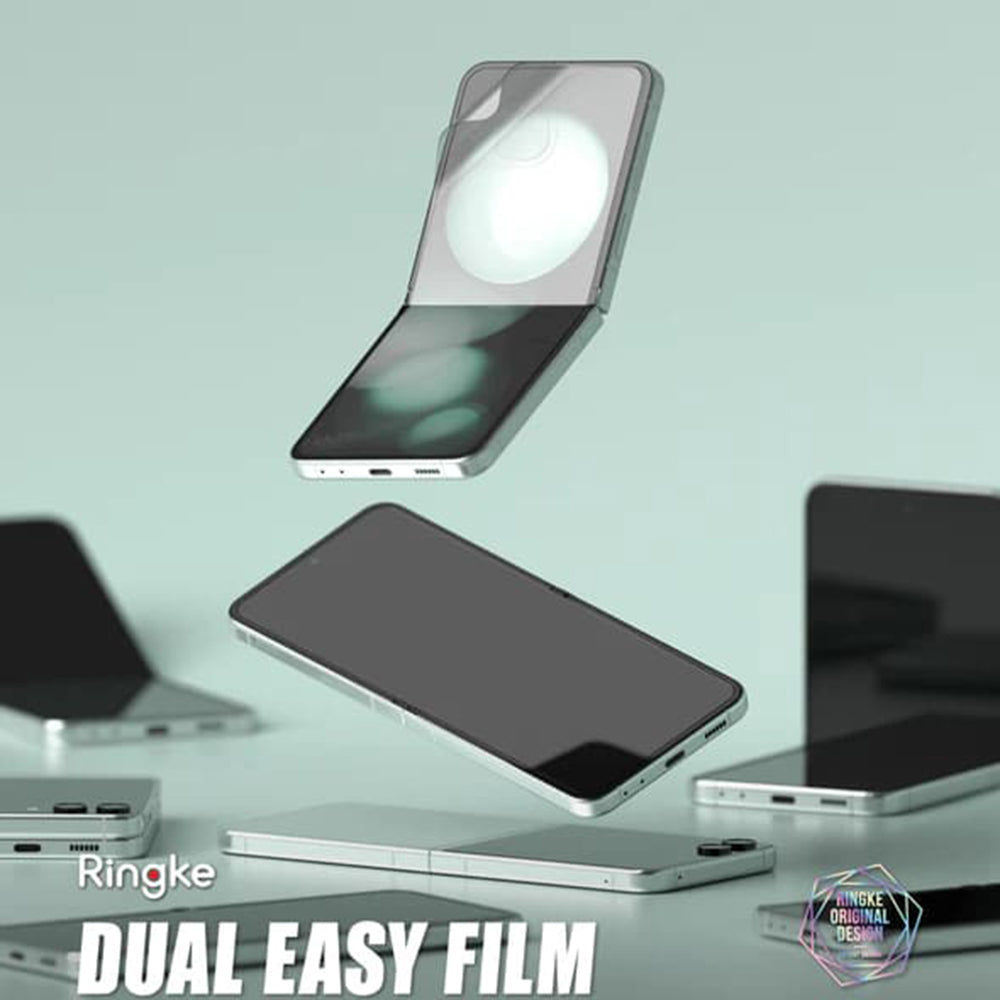 Фолио за защита на вътрешния екран Ringke Dual Easy за Samsung Galaxy Z Flip5 F731, Пластмаса, Комплект 2 броя