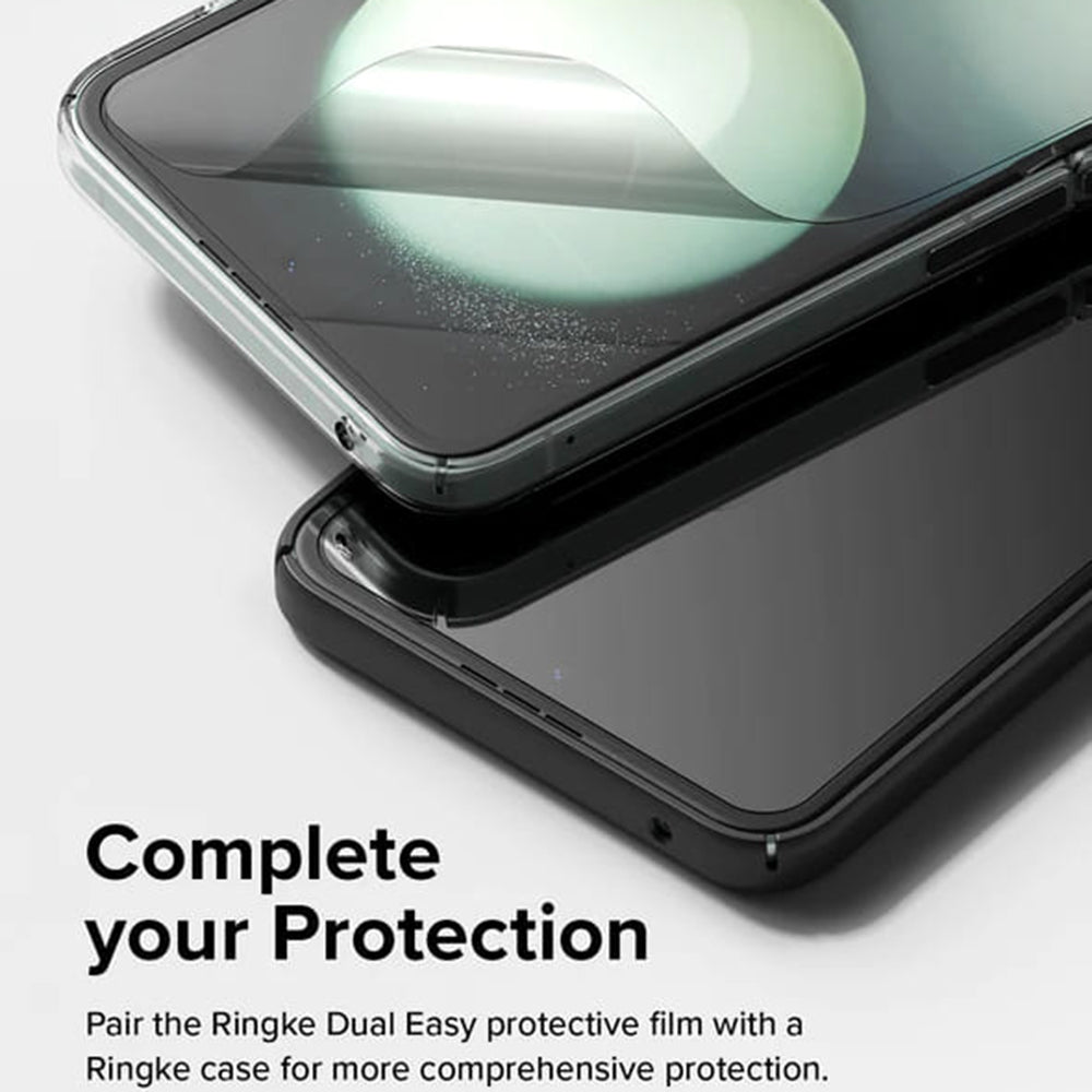 Фолио за защита на вътрешния екран Ringke Dual Easy за Samsung Galaxy Z Flip5 F731, Пластмаса, Комплект 2 броя