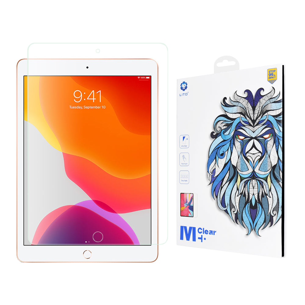 Протектор за екран Lito Classic за Apple iPad 10.2 (2021) / 10.2 (2020) / 10.2 (2019), закалено стъкло, пълно залепване, 2.5D