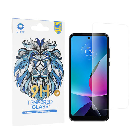 Протектор за екран Lito Classic за Motorola Moto G Play (2023), закалено стъкло, пълно залепване, 2.5D