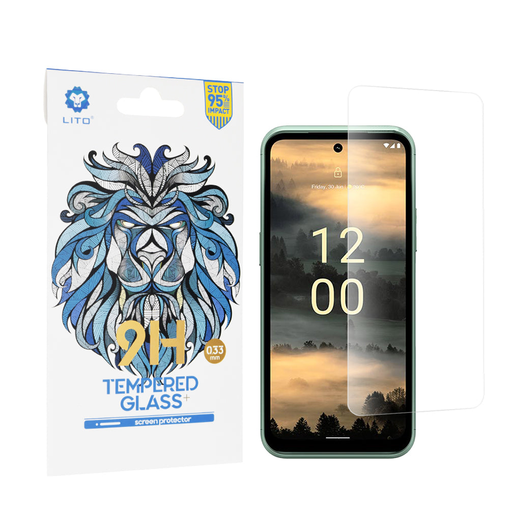 Протектор за екран Lito Classic за Nokia XR21, закалено стъкло, пълно залепване, 2.5D