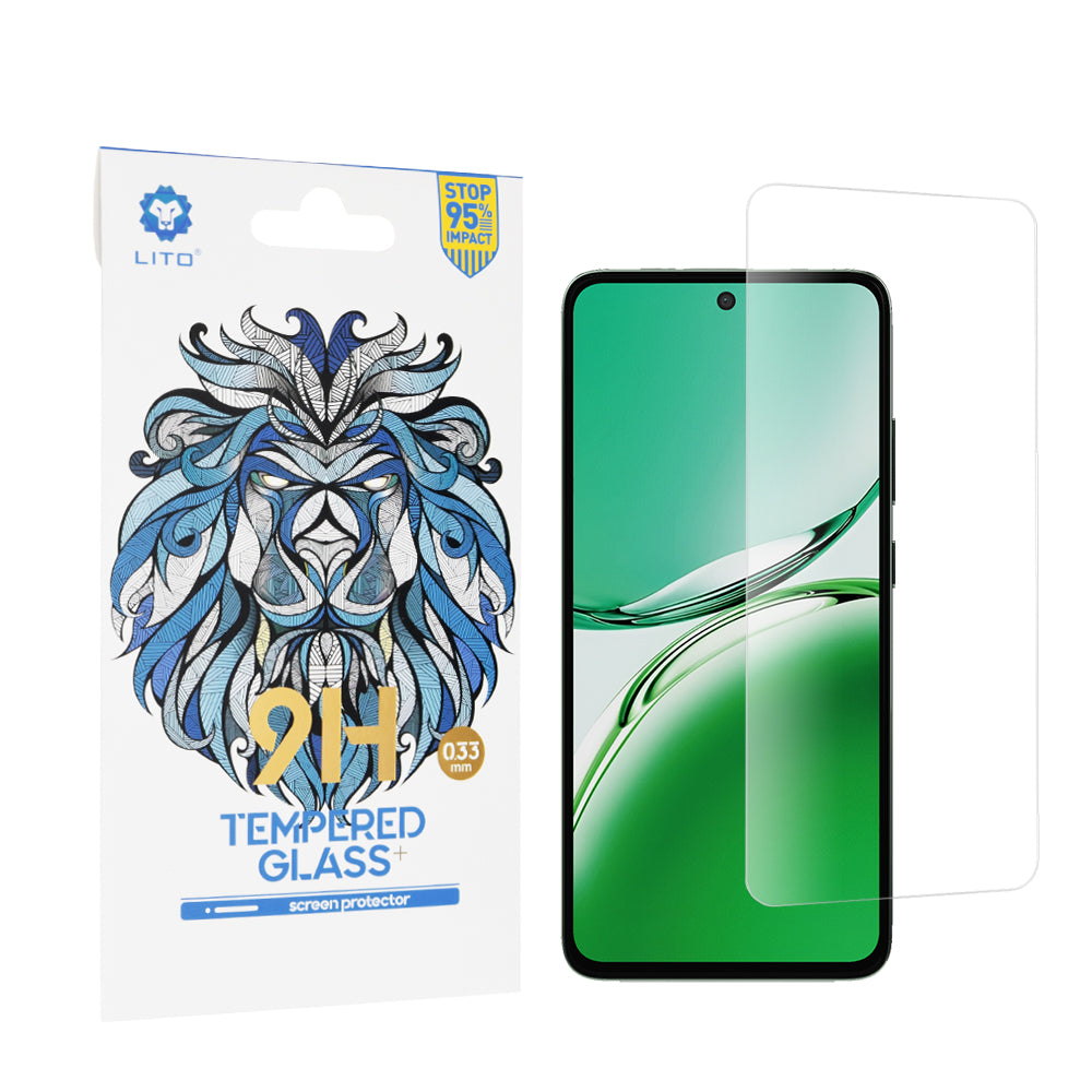 Протектор за екран Lito Classic за Oppo Reno12 F 4G, закалено стъкло, пълно залепване, 2.5D