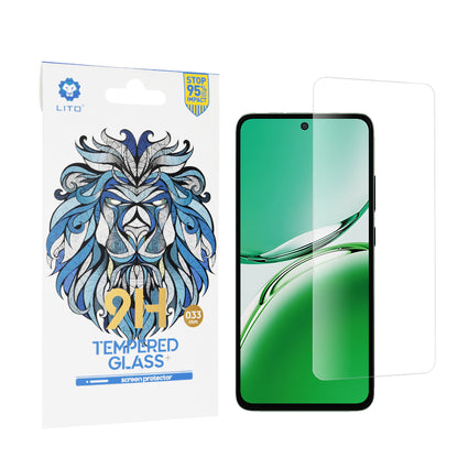 Протектор за екран Lito Classic за Oppo Reno12 F 4G, закалено стъкло, пълно залепване, 2.5D