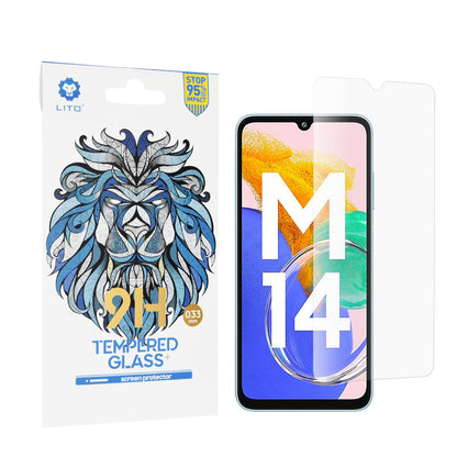 Протектор за екран Lito Classic за Samsung Galaxy M14 5G M146, закалено стъкло, пълно залепване, 2.5D