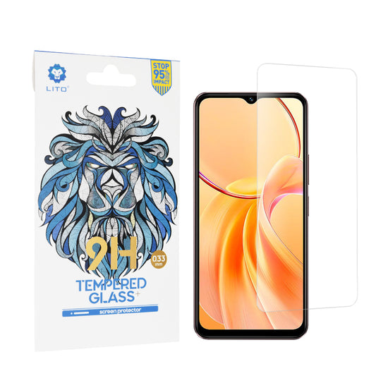 Протектор за екран Lito Classic за vivo Y28s, закалено стъкло, пълно залепване, 2.5D