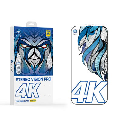 Защитно фолио Lito D+ Max 4K за екран на Apple iPhone 17 Pro Max, закалено стъкло, пълно лепило, черно