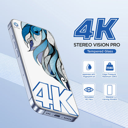 Защитно фолио Lito D+ Max 4K за екран на Apple iPhone 17 Pro, закалено стъкло, пълно лепене, черно