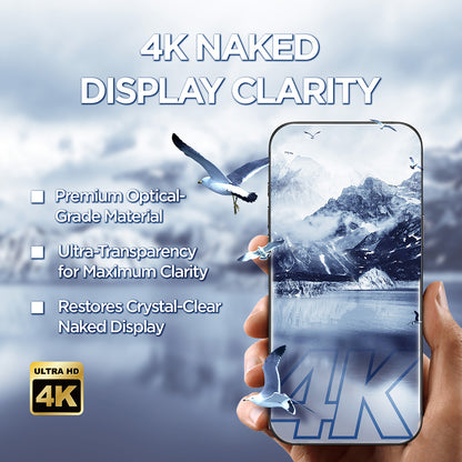 Защитно фолио Lito D+ Max 4K за екран на Apple iPhone 17 Pro, закалено стъкло, пълно лепене, черно
