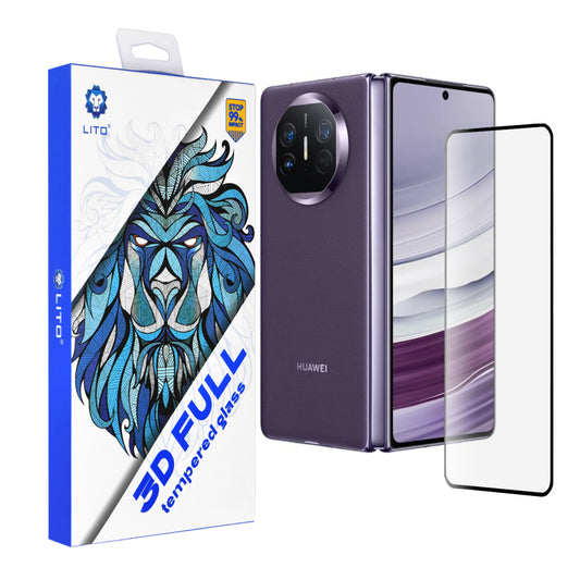 Протектор за екран Lito за Huawei Mate X5, закалено стъкло, пълно залепване, 3D, черен