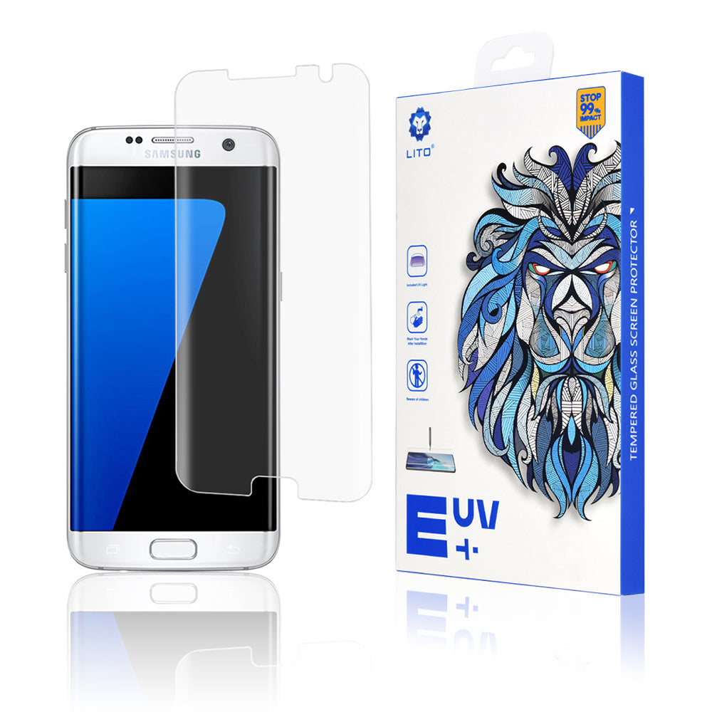 Протектор за екран Lito за Samsung Galaxy S7 edge G935, закалено стъкло, UV лепило, 3D
