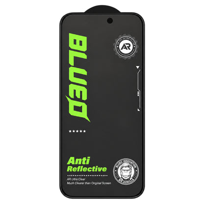 Защитно фолио за екран Matte Blueo Anti Reflective HD за Apple iPhone 18 Pro, закалено стъкло, Full Glue, черно
