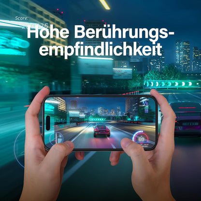 Защитно фолио Matte PanzerGlass Ultra-Wide Fit Gaming за Apple iPhone 16 Pro Max, закалено стъкло, пълно лепило, черно