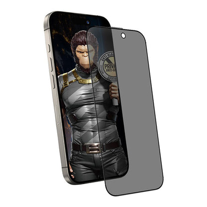 Matte Privacy Blueo Anti-Peep Screen Protector for Apple iPhone 15 Pro Max, Tempered Glass, Full Glue