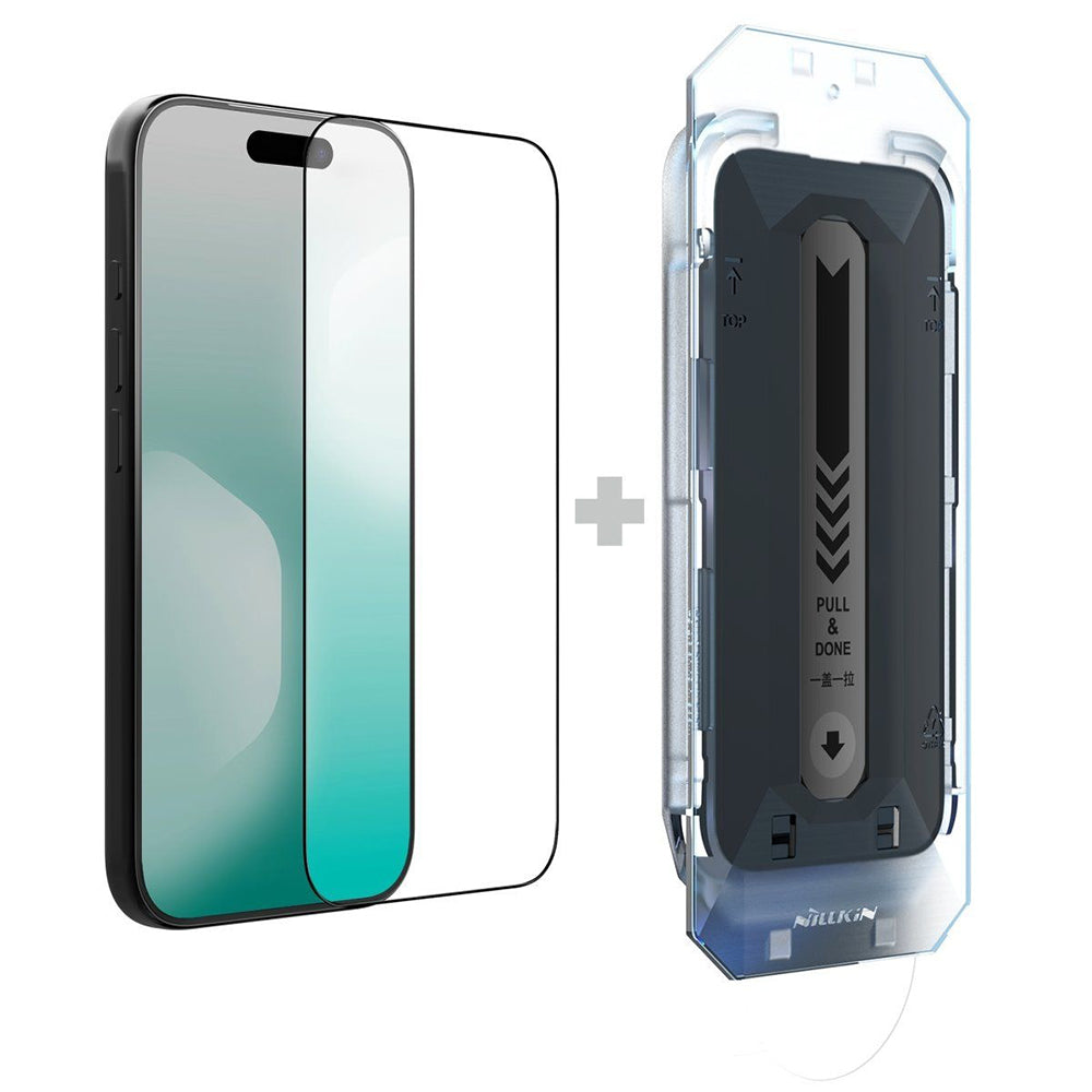 Протектор за екран Nillkin CP+ Pro с апликатор за Apple iPhone 18 Pro Max / 17 Pro Max, закалено стъкло, пълно залепване, черен