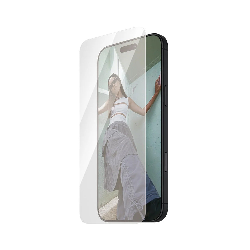 Защитно фолио за екран PanzerGlass Safe. Ultra-Wide Fit за Apple iPhone 16 Pro, закалено стъкло, Full Glue.