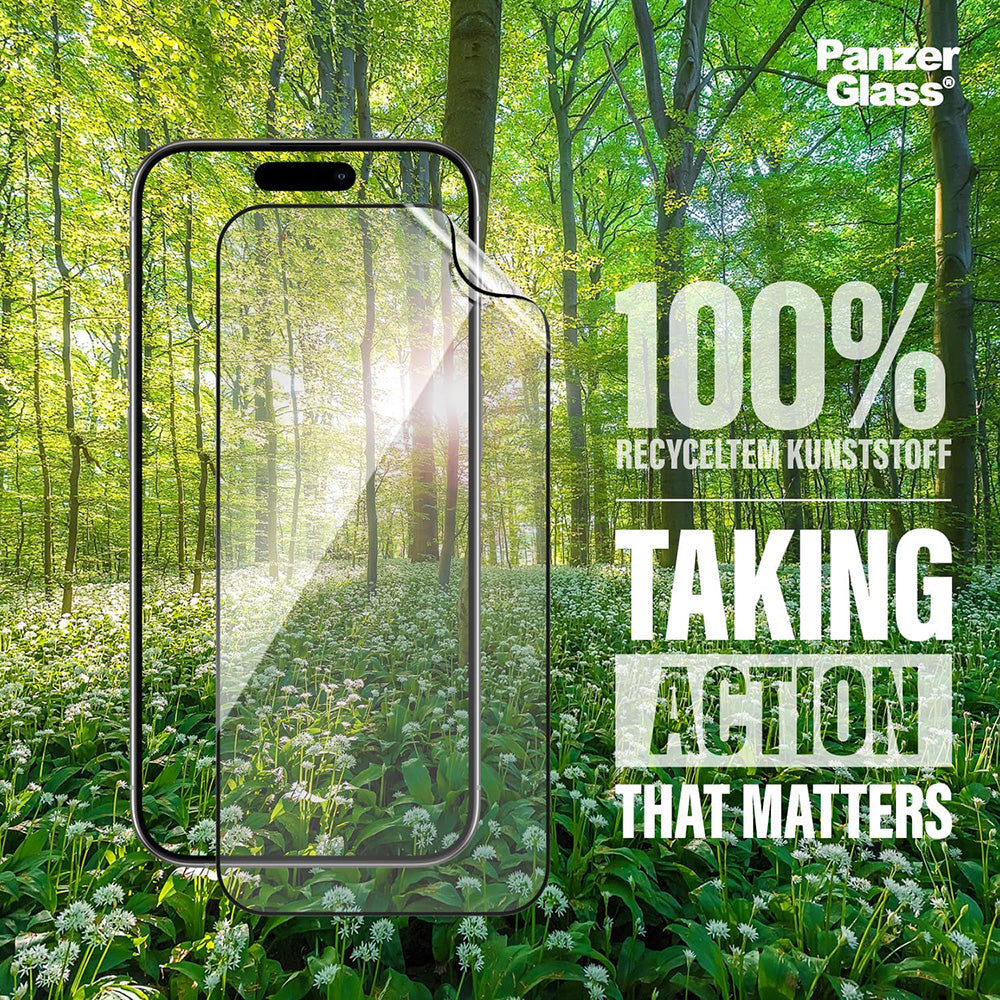Защитно фолио за екран PanzerGlass Ultra-Wide Fit EyeCare за Apple iPhone 16 Pro Max, закалено стъкло, Full Glue, черно