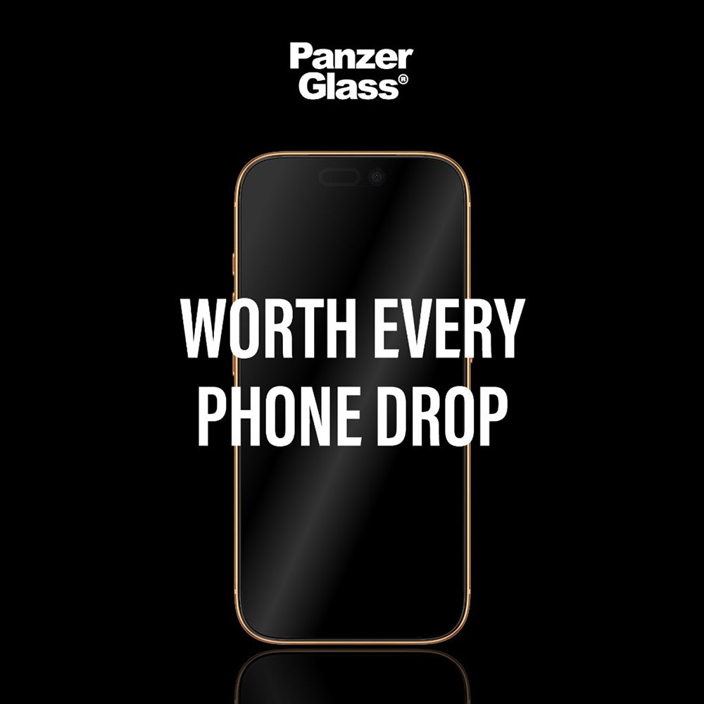 Защитно фолио за екран PanzerGlass Ultra-Wide Fit Stealth Fastfit за Apple iPhone 17 Pro, закалено стъкло, пълно лепило, черно