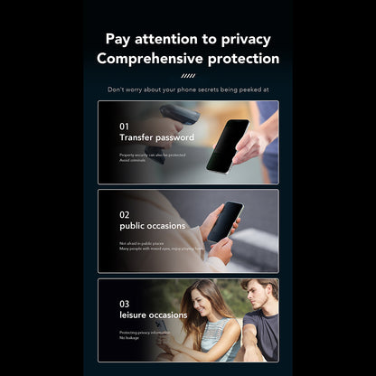 Протектор за екран Privacy Anank 1X Reinforced 360 за Apple iPhone 17e / 16e / 14 / 13 Pro, закалено стъкло, пълно залепване, 2.5D