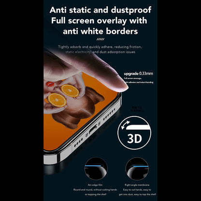 Протектор за екран Privacy Anank 2X Reinforced за Apple iPhone 15, закалено стъкло, пълно залепване, 2.5D