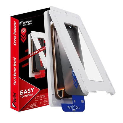 Фолио за защита на екрана Privacy Anank 5X Reinforced Applicator за Apple iPhone 17, Закалено стъкло, Full Glue, 2.5D