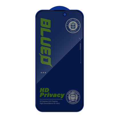 Blueo Anti-Peep Privacy Screen Protector Film for Apple iPhone 12 / 12 Pro, Tempered Glass, Full Glue