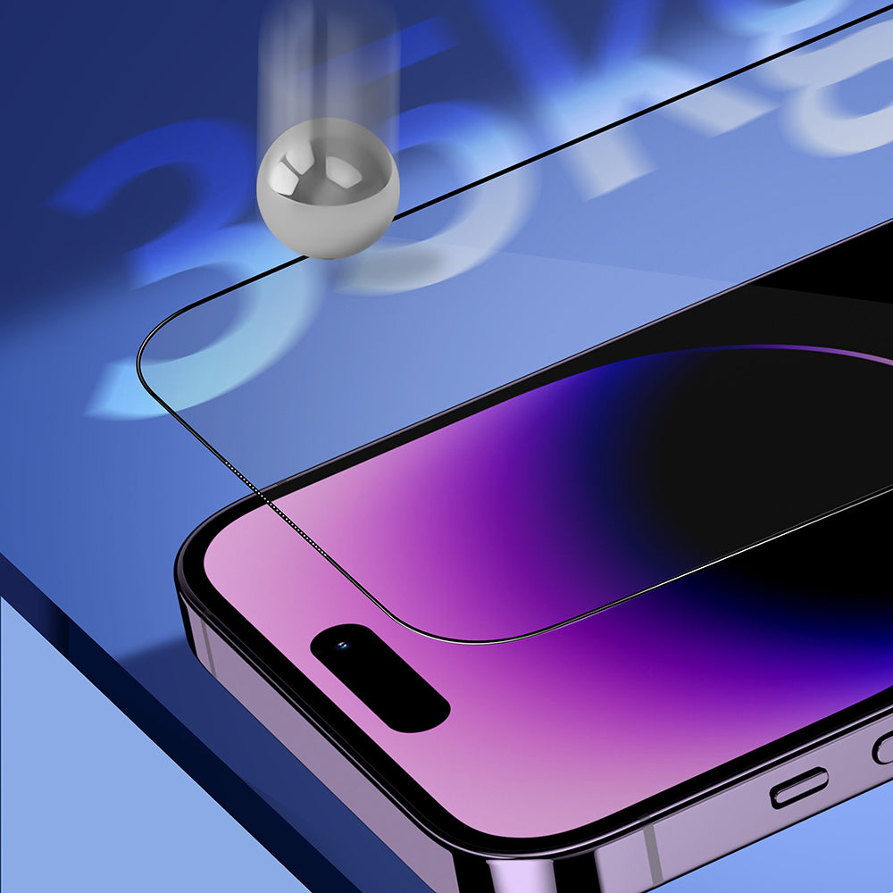 Blueo Premium Sapphire Applicator Privacy Screen Protector for Apple iPhone 18 Pro, Tempered Glass, Full Glue