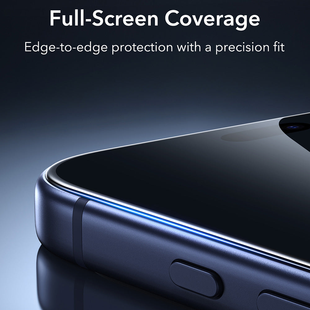 Протектор за екран Privacy ESR Armorite UltraFit за Apple iPhone 18 Pro, закалено стъкло, пълно залепване, комплект от 2 броя