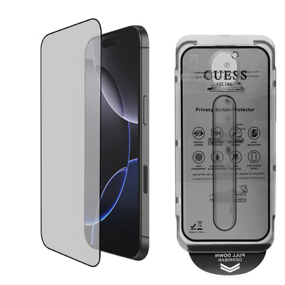 Защитно фолио Privacy Guess за Apple iPhone 16, закалено стъкло, пълно залепване, 2.5D, GUTGP16SBOKGCIP