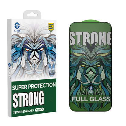 Защитно фолио Privacy Lito D+ Max Strong за Apple iPhone 17 Pro Max, закалено стъкло, Full Glue