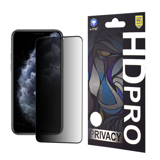 Протектор за екран Privacy Lito HD Pro за Apple iPhone 11 Pro Max / XS Max, закалено стъкло, пълно залепване