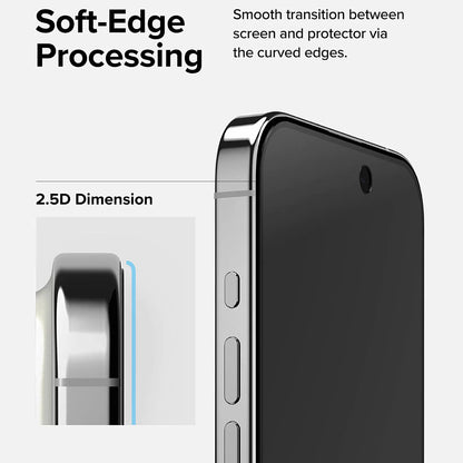 Защитно фолио Privacy Ringke за Apple iPhone 15 Pro, закалено стъкло, Full Glue