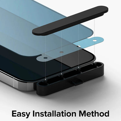 Защитно фолио Privacy Ringke за Apple iPhone 15 Pro, закалено стъкло, Full Glue