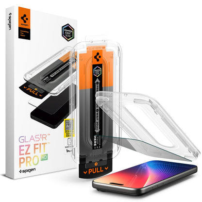 Фолио за защита на екрана Privacy Spigen GlastR EZ FIT Pro за Apple iPhone 17 Pro Max / 16 Pro Max, закалено стъкло, Full Glue
