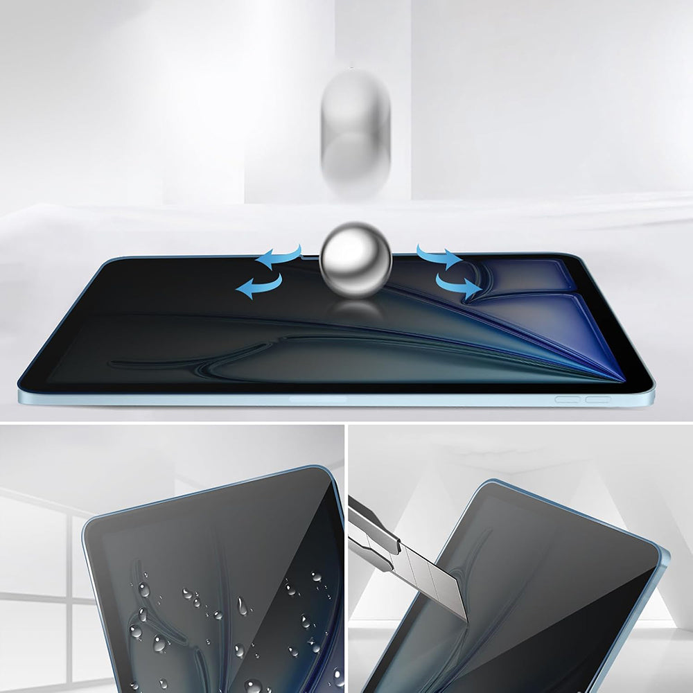 Протектор за екран Privacy Techsuit ArmorGlass CrystalHD за Samsung Galaxy Tab S10+ / Tab S9 FE+, закалено стъкло, пълно залепване, комплект от 2 броя